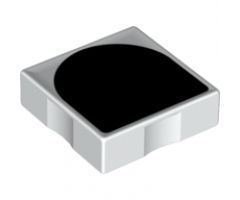 Duplo, Tile 2 x 2 with Shape Black Inverse Arch Pattern