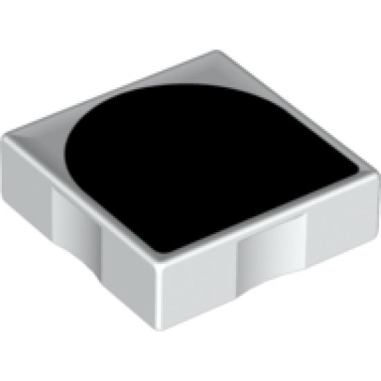 Duplo, Tile 2 x 2 with Shape Black Inverse Arch Pattern