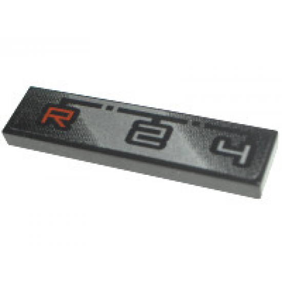 Tile 1 x 4 with 'R-2-4' Gearbox Pattern (Sticker) - Set 8466