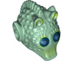 Minifigure, Head, Modified SW Rodian with Wald Pattern