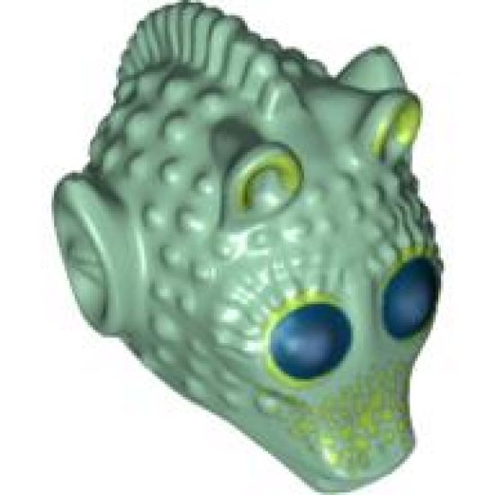Minifigure, Head, Modified SW Rodian with Wald Pattern