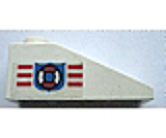 Slope 33 3 x 1 with Coast Guard Pattern on Right Side (Sticker) - Set 6338