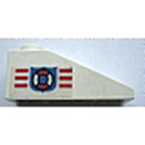 Slope 33 3 x 1 with Coast Guard Pattern on Right Side (Sticker) - Set 6338