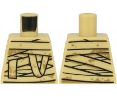 Torso Mummy Wrapping Bandages with Dark Tan Splotches Pattern