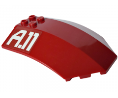 Windscreen 8 x 6 x 2 Curved with 'A.11' Pattern (Sticker) - Set 7714