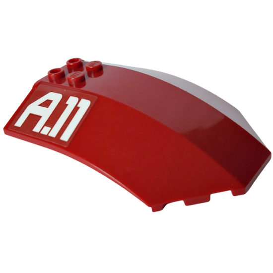 Windscreen 8 x 6 x 2 Curved with 'A.11' Pattern (Sticker) - Set 7714