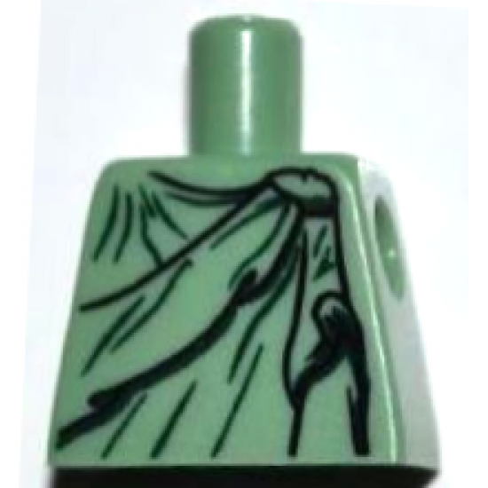 Torso Female Black and Dark Green Robe Pattern (Lady Liberty)
