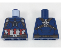 Torso Armor with Dark Star on Chest and Red, White and Reddish Brown Harness Pattern