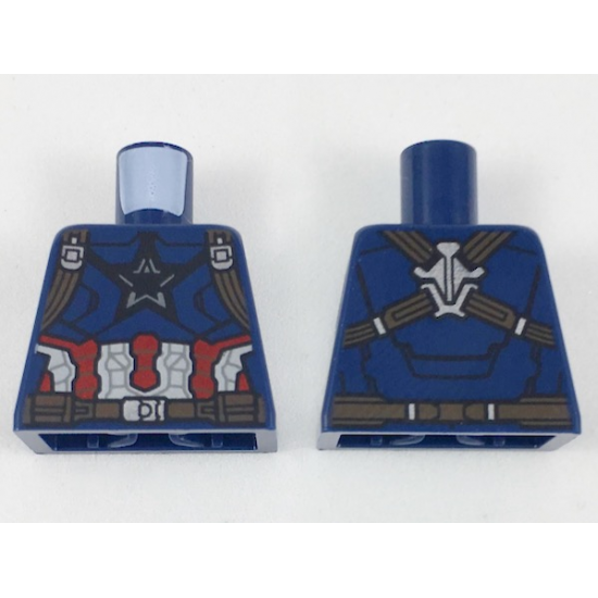 Torso Armor with Dark Star on Chest and Red, White and Reddish Brown Harness Pattern