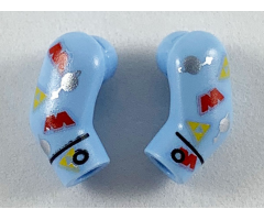 Arm, (Matching Left and Right) Pair with Space Themes Logos Pattern
