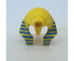 Minifigure, Headgear Headdress Mummy (Type 1) with Blue and Gold Stripes Pattern