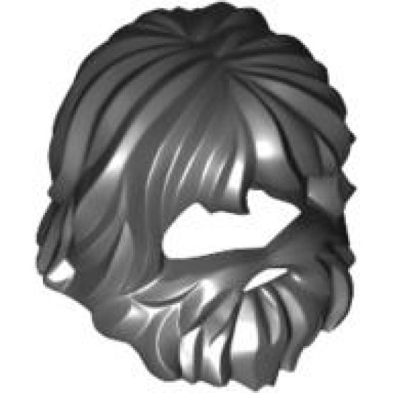 Minifigure, Hair Beard and Mouth Hole