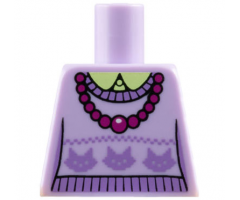 Torso Sweater Crew Neck with Cat Heads, Necklace Pattern