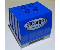 Duplo, Train Freight Container with Bottom Rails with Cargo Logo Pattern (Intelli-Train)