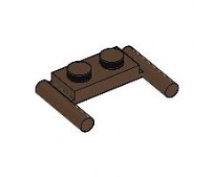 Plate, Modified 1 x 2 with Bar Handles - Flat Ends, Low Attachment