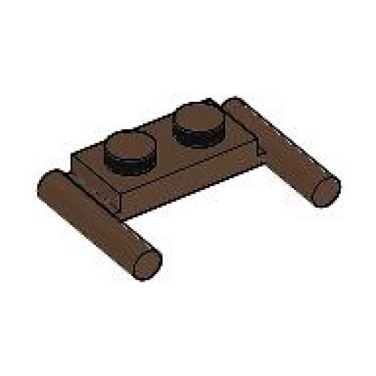 Plate, Modified 1 x 2 with Bar Handles - Flat Ends, Low Attachment