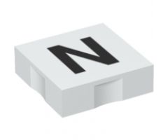 Duplo, Tile 2 x 2 with Black Capital Letter N Pattern