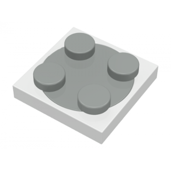 Turntable 2 x 2 Plate, Base with Light Gray Turntable 2 x 2 Plate, Top (3680 / 3679)