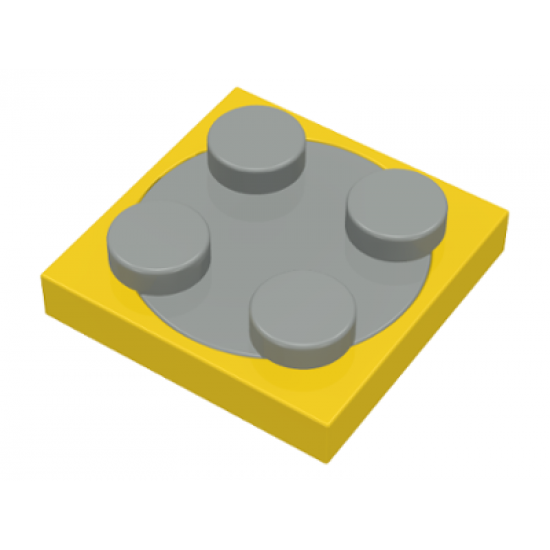 Turntable 2 x 2 Plate, Base with Light Gray Turntable 2 x 2 Plate, Top (3680 / 3679)