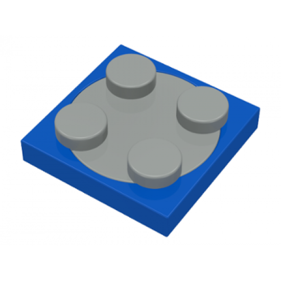 Turntable 2 x 2 Plate, Base with Light Gray Turntable 2 x 2 Plate, Top (3680 / 3679)