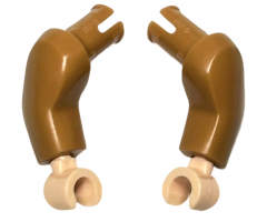 Arm Large with Pin, (Matching Left and Right) Pair with Light Nougat Hands