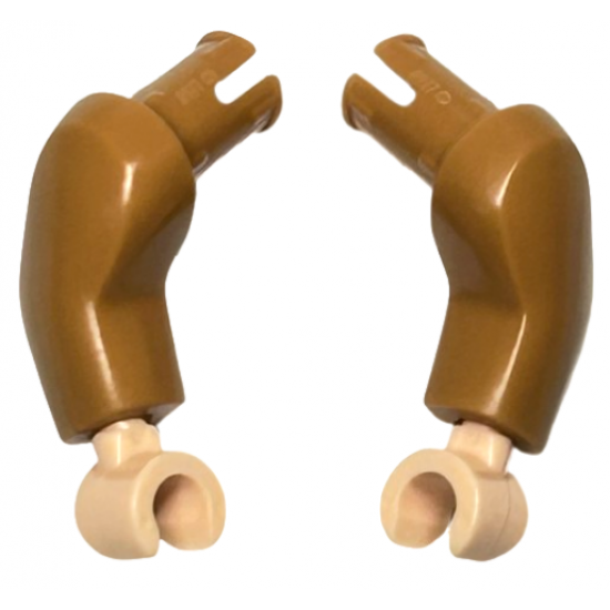 Arm Large with Pin, (Matching Left and Right) Pair with Light Nougat Hands