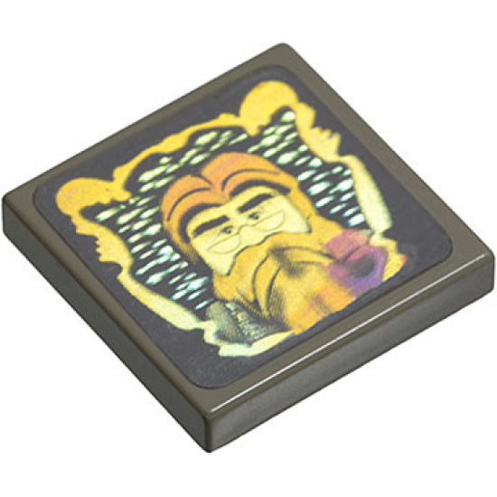 Tile 2 x 2 with HP Dumbledore Hologram Pattern (Sticker) - Sets 4708 / 4709