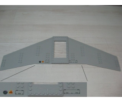 Wing Plate 20 x 56 with 6 x 10 Cutout and No Holes with Filler Cap, Warning Sign and Hatches Pattern (Stickers) - Set 7894