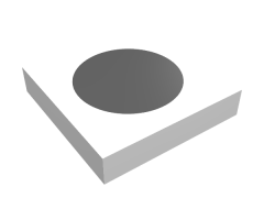 Tile 2 x 2 without Groove with Black Circle Small Pattern