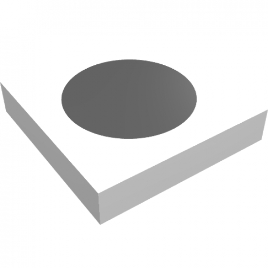 Tile 2 x 2 without Groove with Black Circle Small Pattern