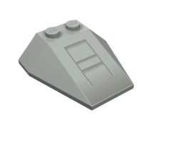 Wedge 4 x 4 Triple without Stud Notches with SW X-wing Nose Pattern