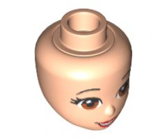 Mini Doll, Head Friends with Light Brown Eyes, Red Lips and Open Mouth Pattern (Snow White)
