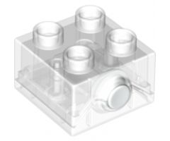 Duplo, Brick 2 x 2 Light with Same Color Top and Bottom and White Button