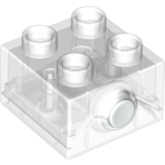 Duplo, Brick 2 x 2 Light with Same Color Top and Bottom and White Button