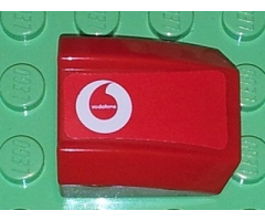 Slope, Curved 2 x 2 Lip with Vodafone Pattern Left (Sticker) - Sets 8654 / 8375