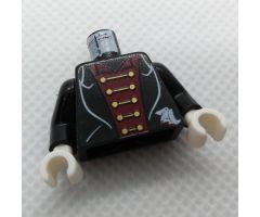 Torso Studios Black Suit, Red Shirt, Gold Clasps Pattern (Vampire) / Black Arms / White Hands