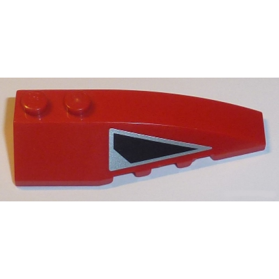Wedge 6 x 2 Right with Black and Silver Air Inlet Pattern (Sticker) - Set 8108