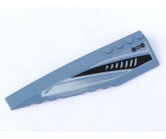 Wedge 12 x 3 Left with Alpha Team Arctic Side-Only Long Grille Pattern (Sticker) - Set 4770