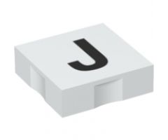 Duplo, Tile 2 x 2 with Black Capital Letter J Pattern