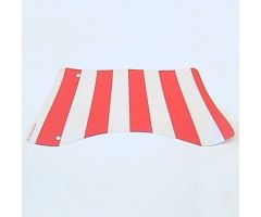 Cloth Sail 31 x 14 Bottom Recurved with Red Stripes Pattern