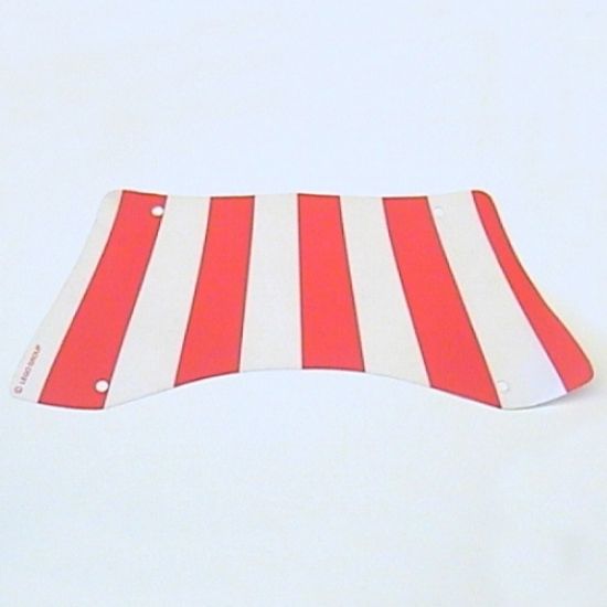 Cloth Sail 31 x 14 Bottom Recurved with Red Stripes Pattern