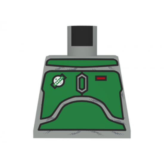 Torso SW Mandalorian Armor Plates Green Pattern (Boba Fett)