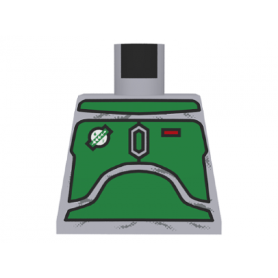 Torso SW Mandalorian Armor Plates Green Pattern (Boba Fett)
