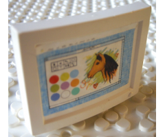 Scala Television / Computer Monitor with Horse and Paint Program Pattern (Sticker) - Set 3142