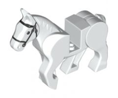 Horse, Movable Legs with Black Eyes, White Pupils and Black Bridle Pattern