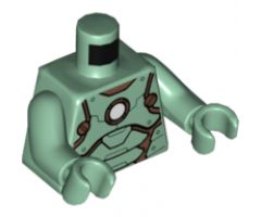 Torso Scuba Armor with White Circle on Front and Turbine on Back Pattern (Scuba Iron Man) / Sand Green Arms / Sand Green Hands