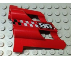 Technic, Panel Fairing # 2 Large Short, Large Holes, Side B with Silver '96' Pattern (Sticker) - Set 8279