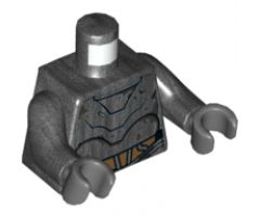 Torso SW RA-7 with Peeling Paint Pattern 2 / Pearl Dark Gray Arms / Dark Bluish Gray Hands