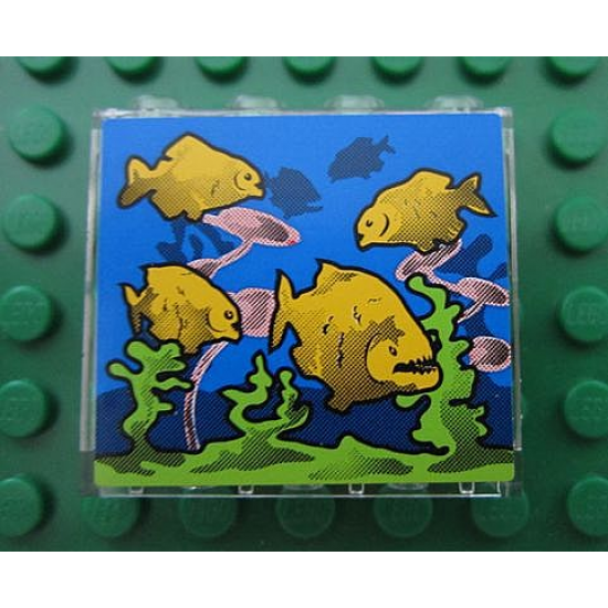 Panel 1 x 4 x 3 with Fish in Aquarium Pattern (Sticker) - Set 8160