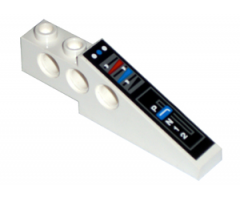 Technic Slope Long with Gearstick and Controls Pattern (Sticker) - Set 8286